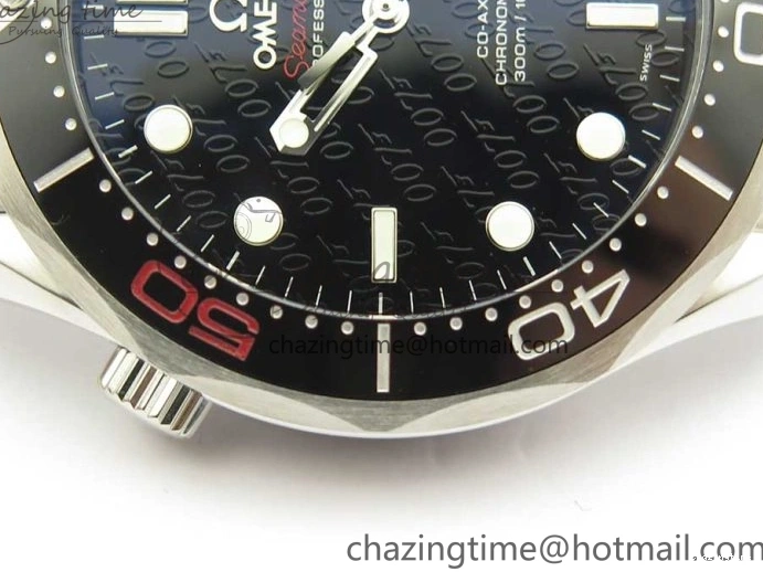 0518 Seamaster 300M Chronometer SS “007” Limited Edition OMF 1:1 Best Edition on SS Bracelet A2824 (Black Balance Wheel) V Seasonal 7952